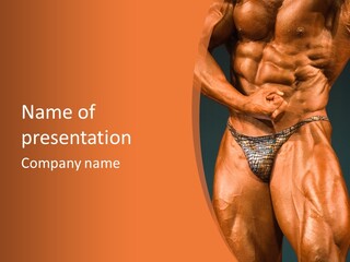 Weightlifting Male Young PowerPoint Template