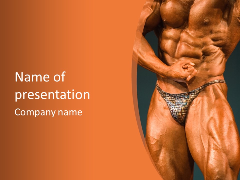 Weightlifting Male Young PowerPoint Template