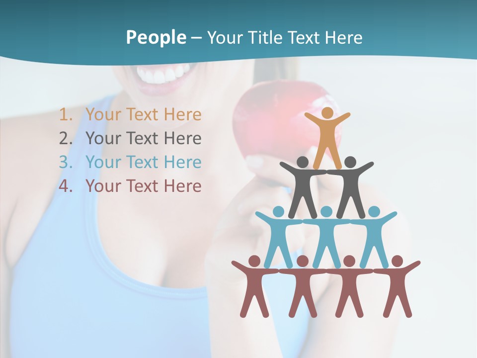 Thin People Female PowerPoint Template