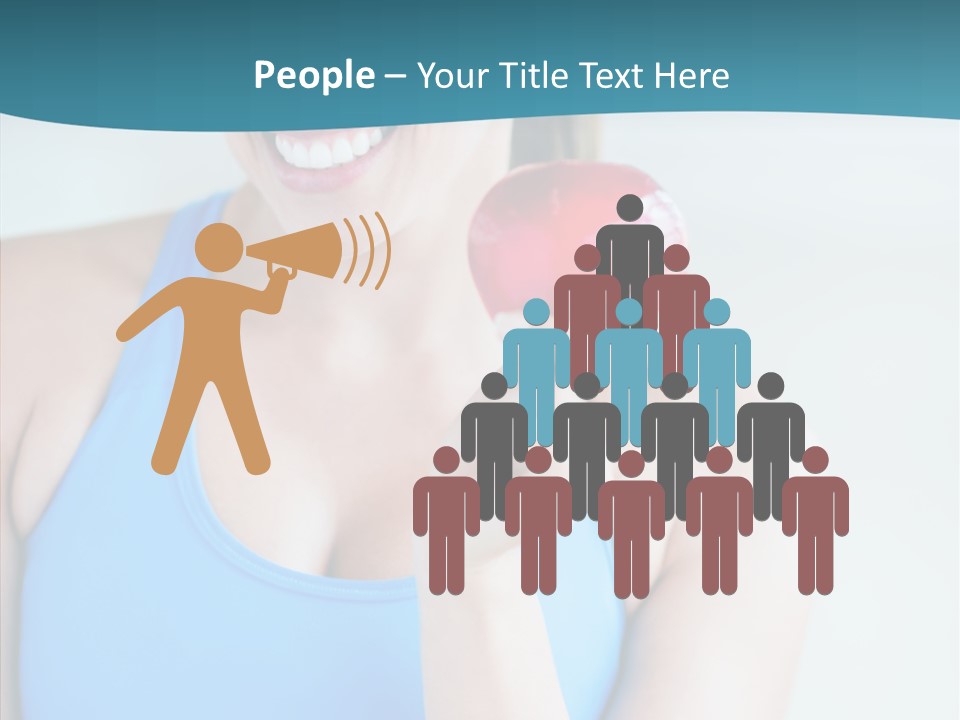 Thin People Female PowerPoint Template