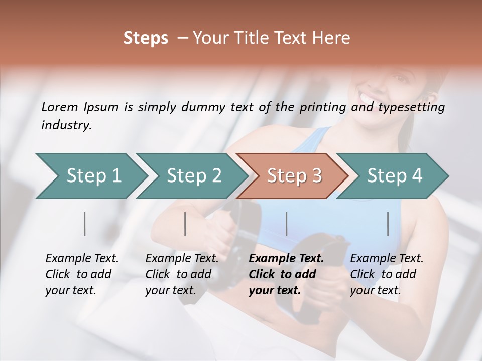 Beauty Exercise Fitness PowerPoint Template