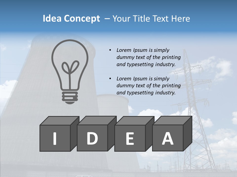 Environmental Voltage Nuclear PowerPoint Template