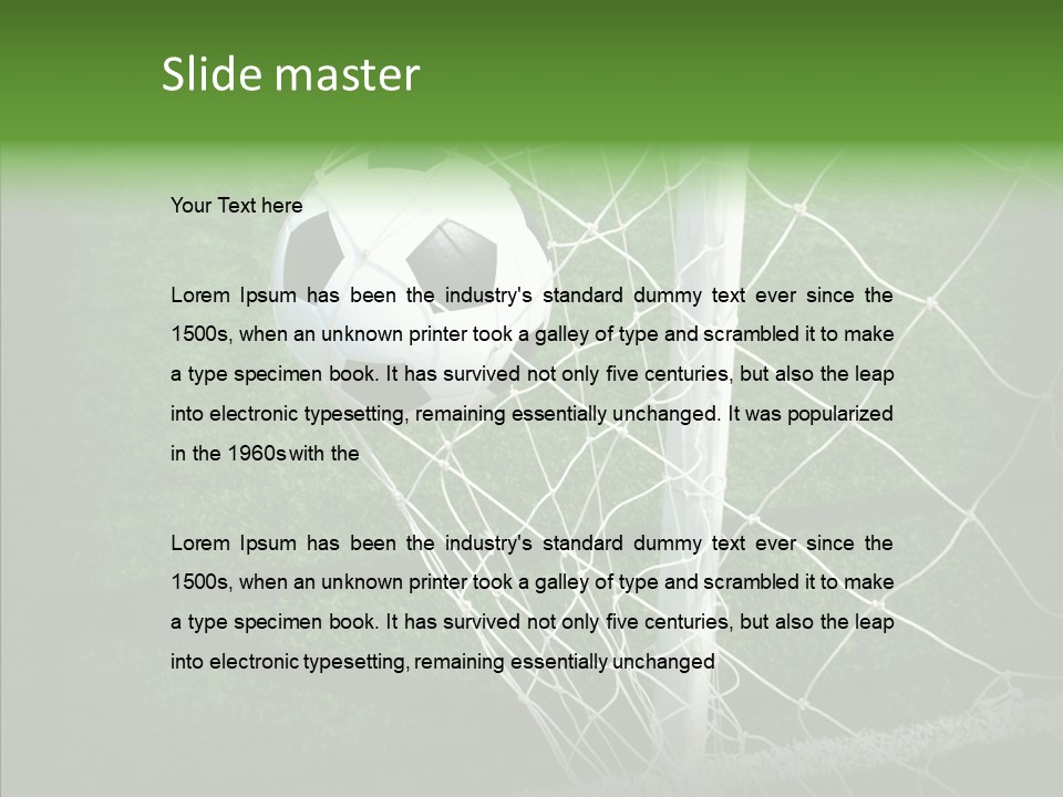 Ball Meadow Goal PowerPoint Template