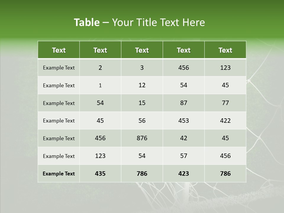 Ball Meadow Goal PowerPoint Template