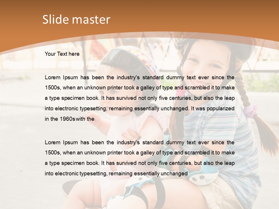 Fitness Cute Teenager PowerPoint Template