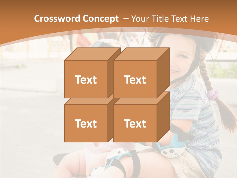 Fitness Cute Teenager PowerPoint Template