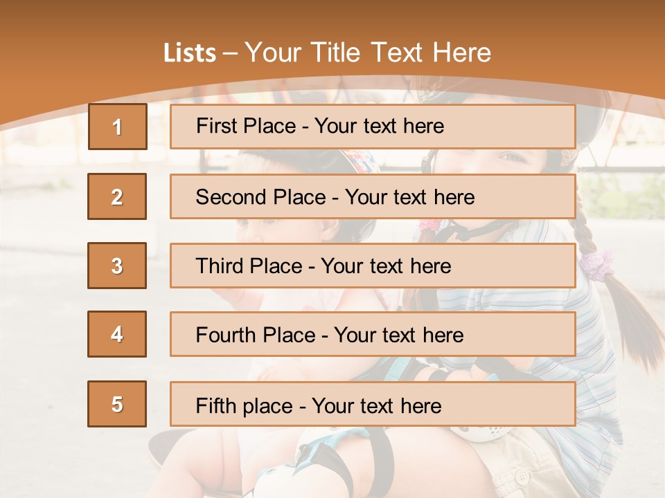 Fitness Cute Teenager PowerPoint Template