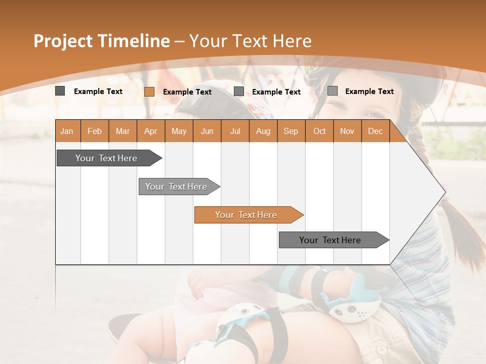 Fitness Cute Teenager PowerPoint Template