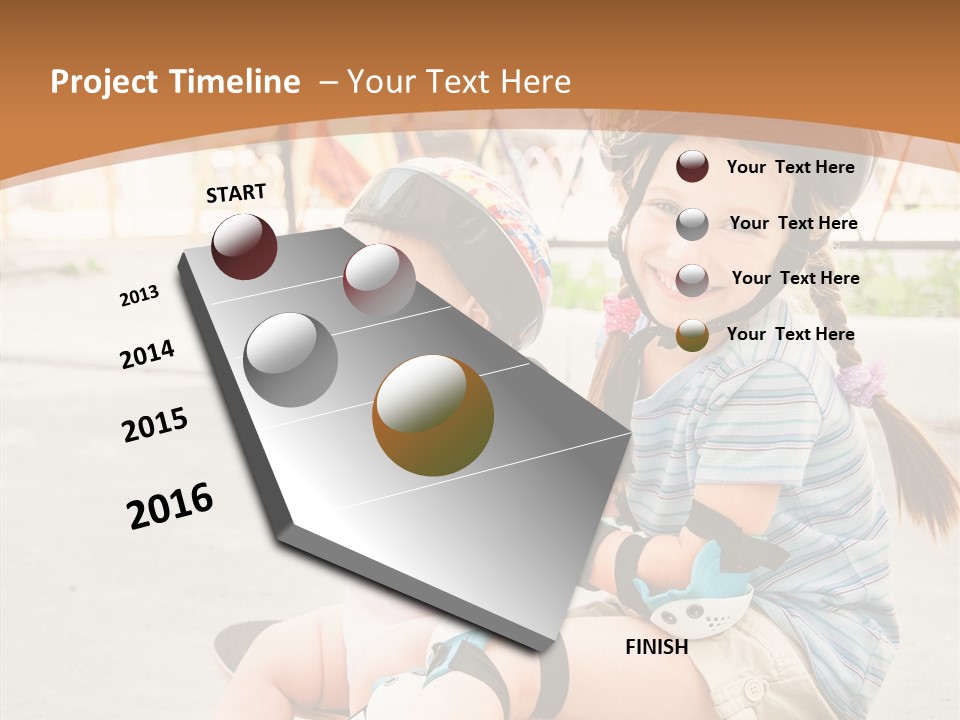Fitness Cute Teenager PowerPoint Template