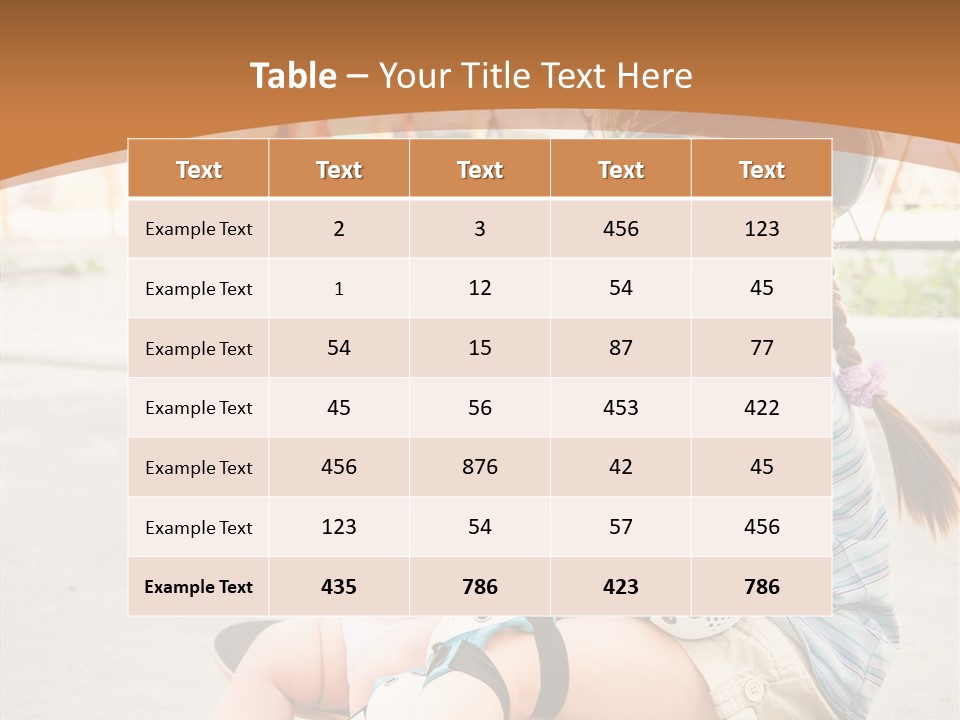 Fitness Cute Teenager PowerPoint Template