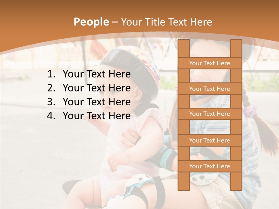 Fitness Cute Teenager PowerPoint Template