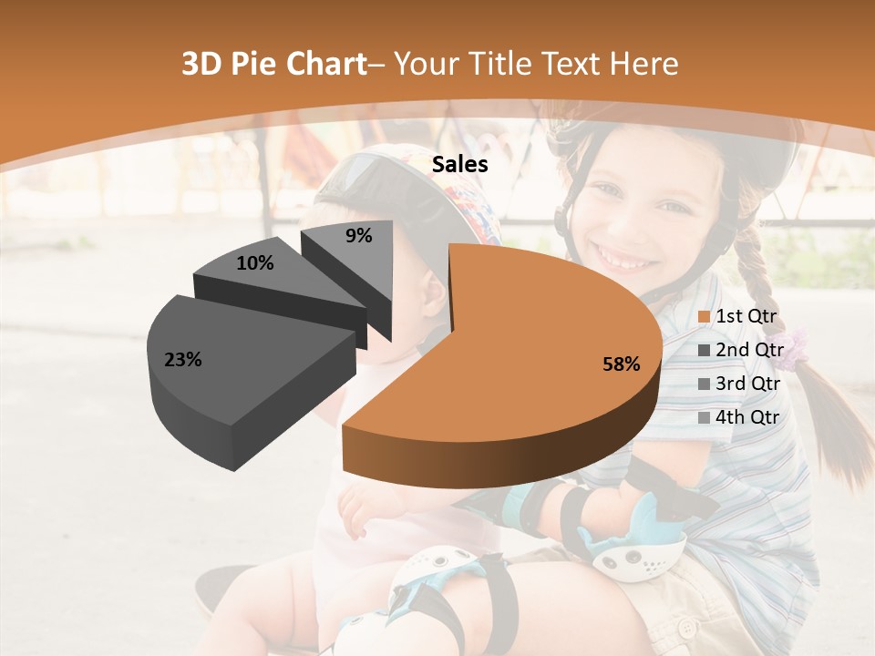 Fitness Cute Teenager PowerPoint Template