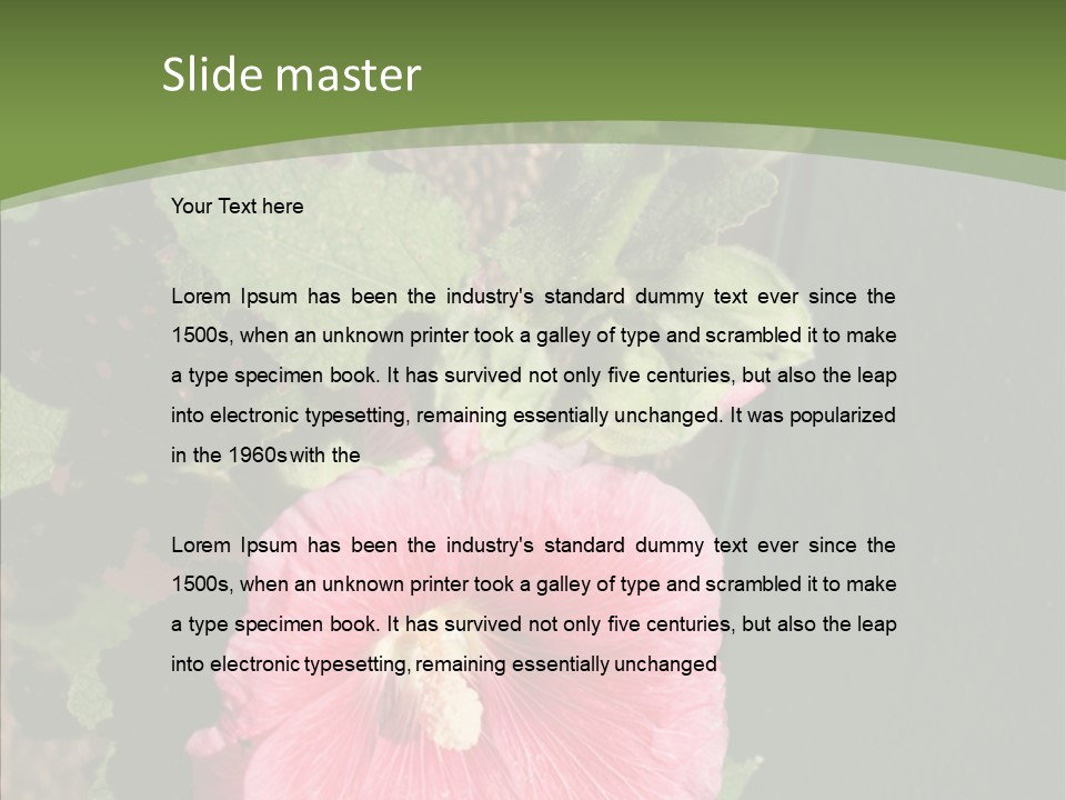 Blooming Rose Stem PowerPoint Template