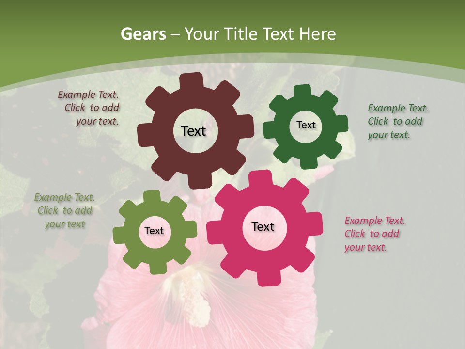Blooming Rose Stem PowerPoint Template