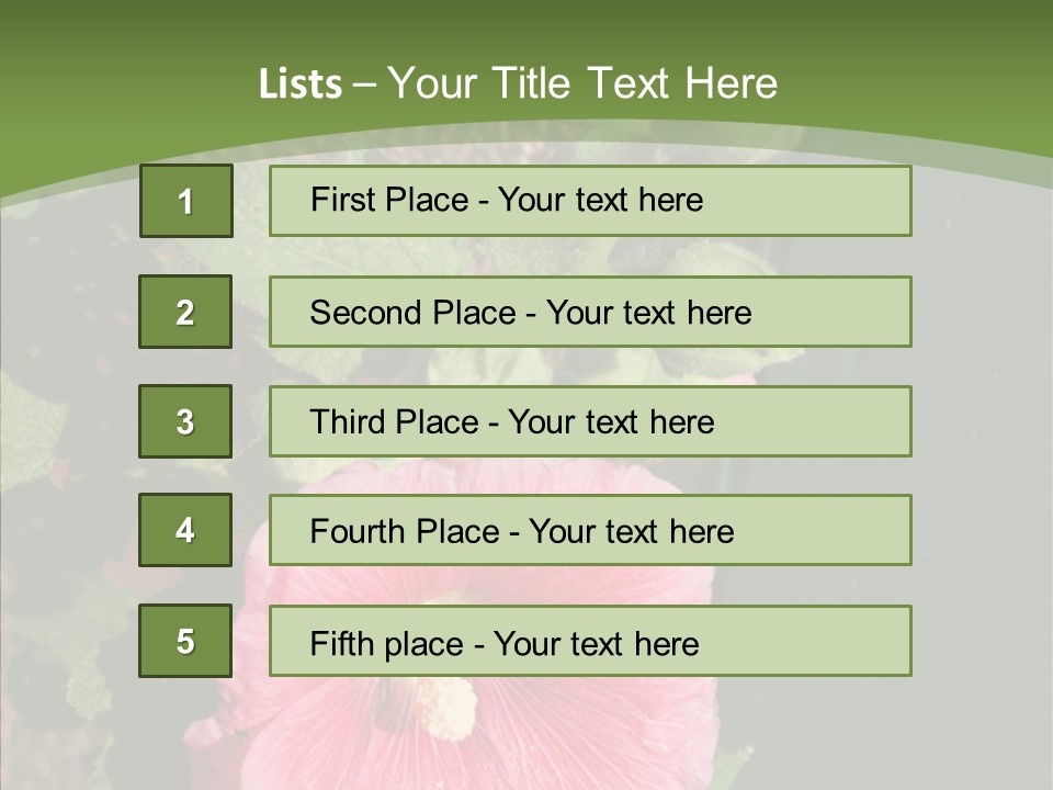 Blooming Rose Stem PowerPoint Template
