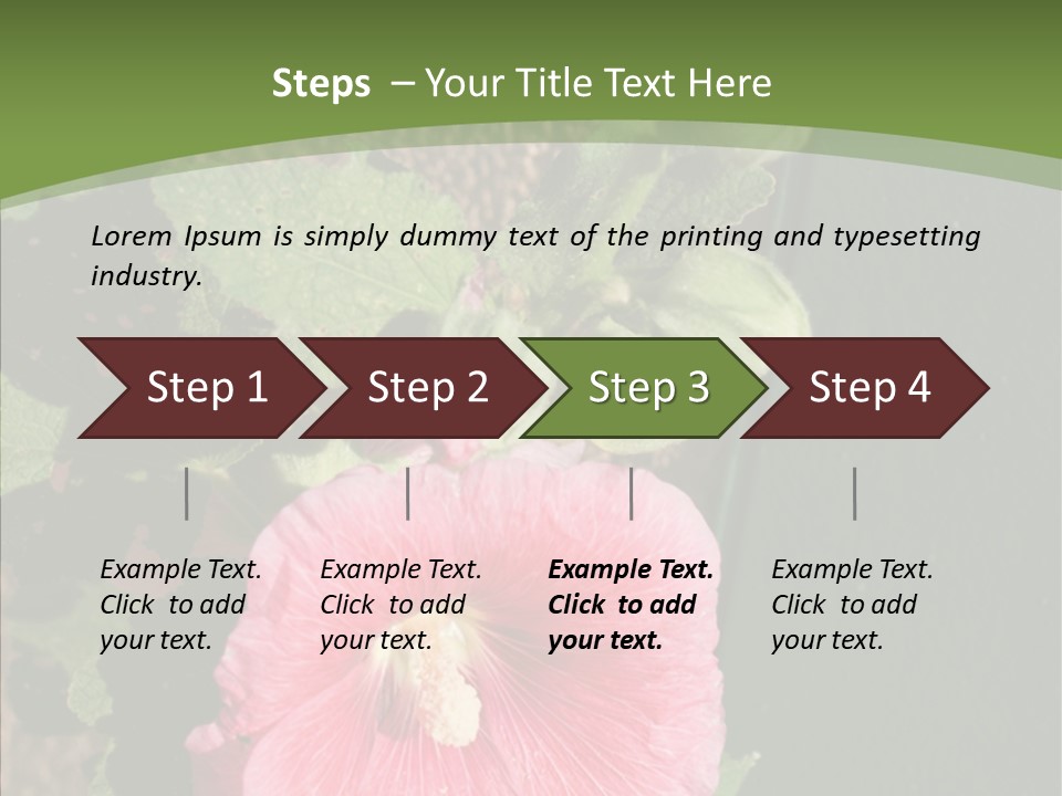 Blooming Rose Stem PowerPoint Template