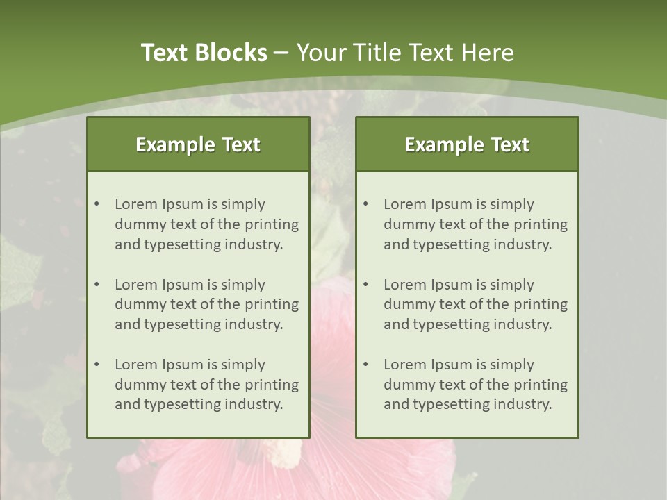 Blooming Rose Stem PowerPoint Template