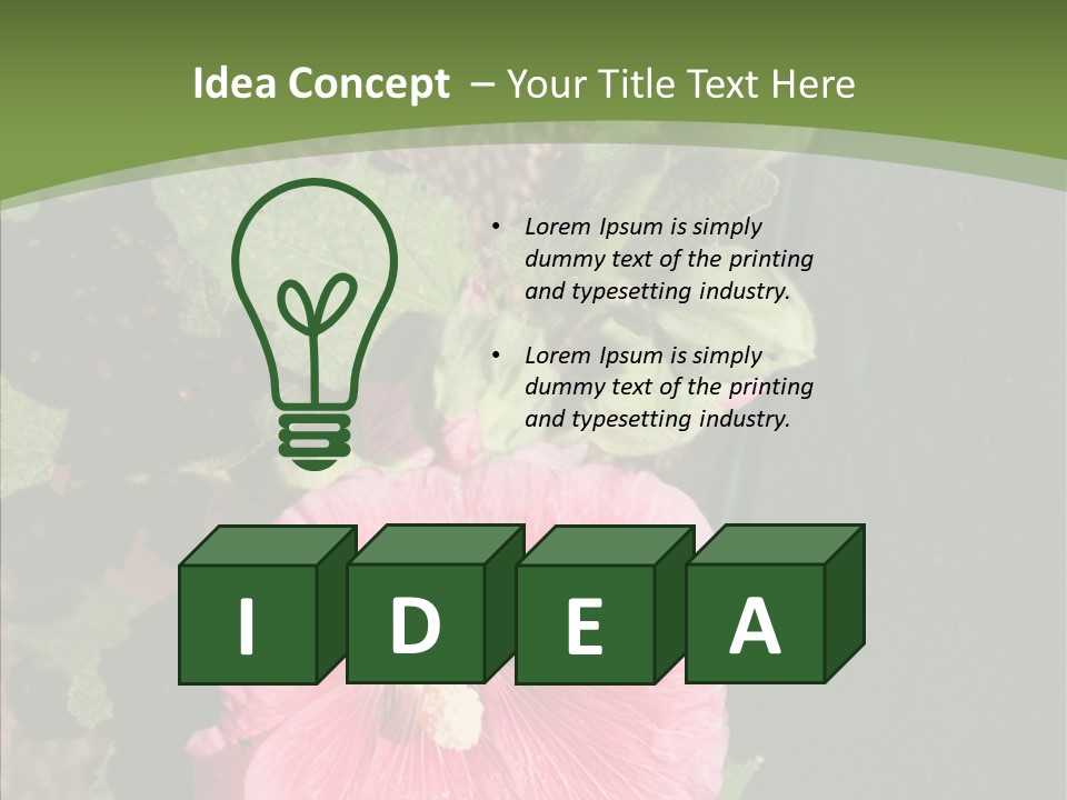 Blooming Rose Stem PowerPoint Template