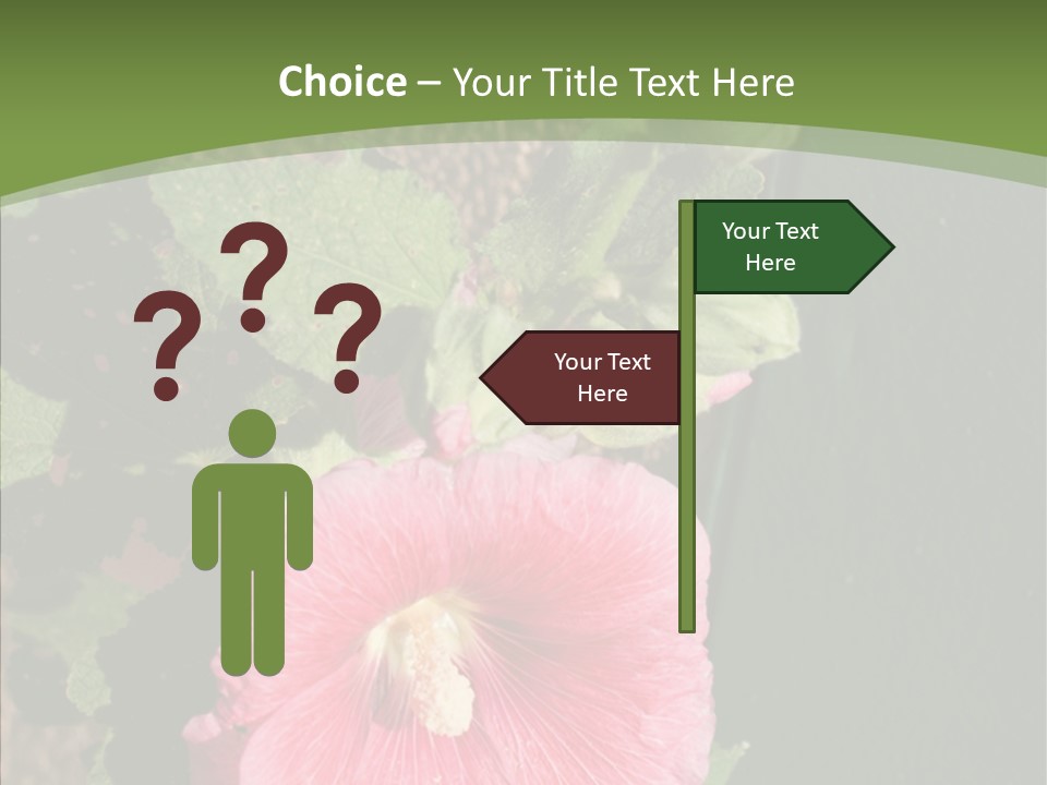 Blooming Rose Stem PowerPoint Template