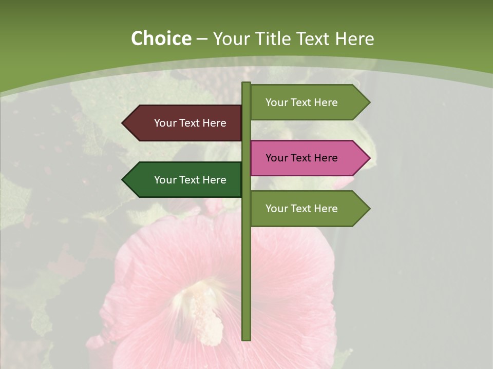 Blooming Rose Stem PowerPoint Template