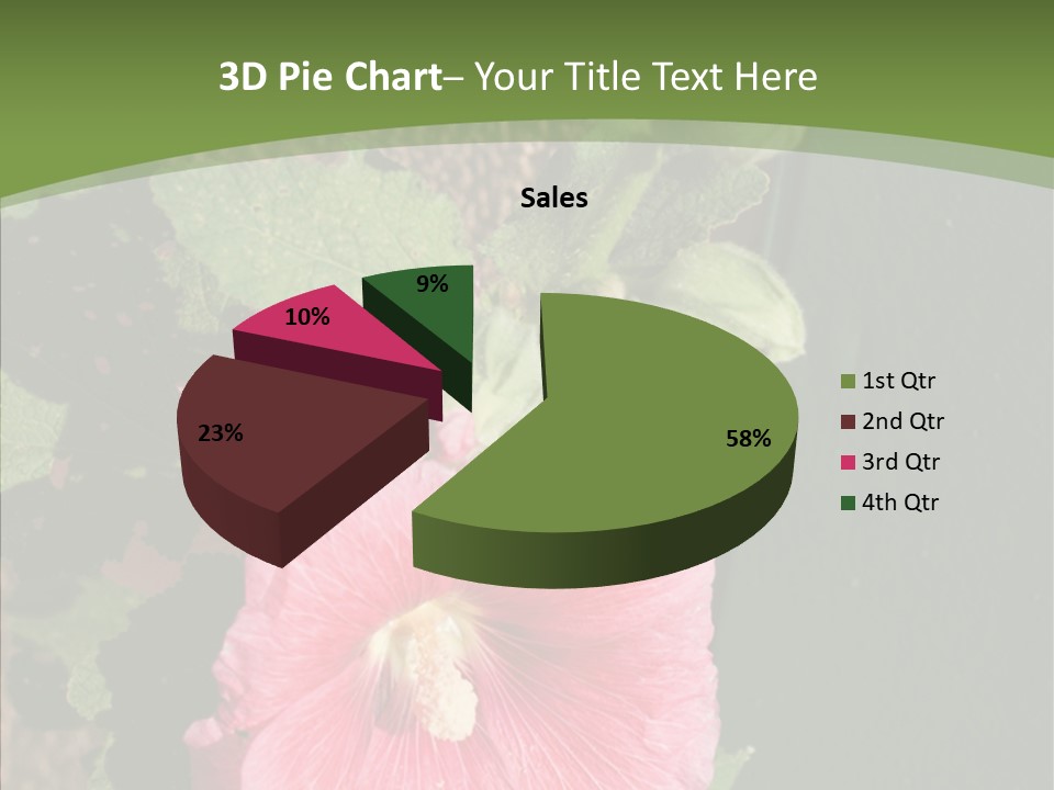 Blooming Rose Stem PowerPoint Template