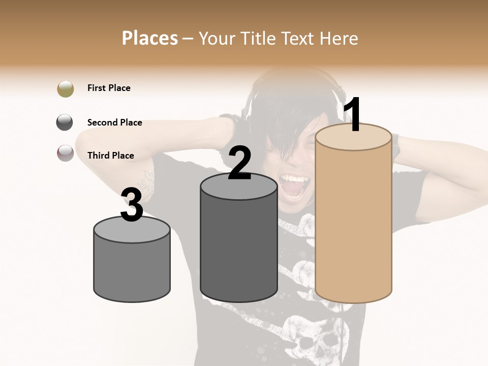 Trendy Headphones Attractive PowerPoint Template