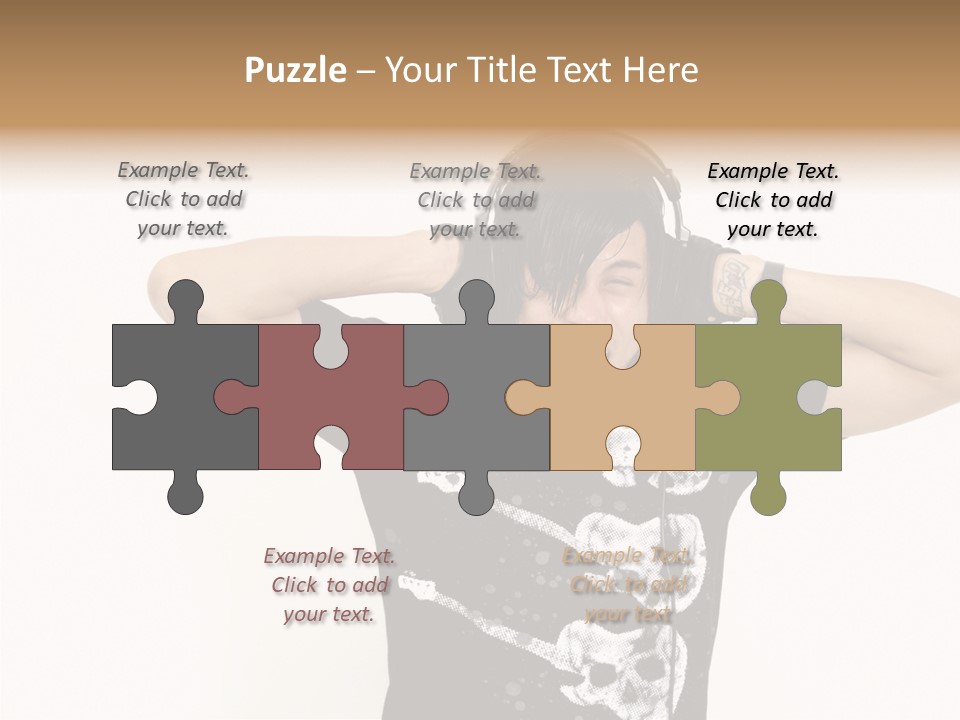 Trendy Headphones Attractive PowerPoint Template