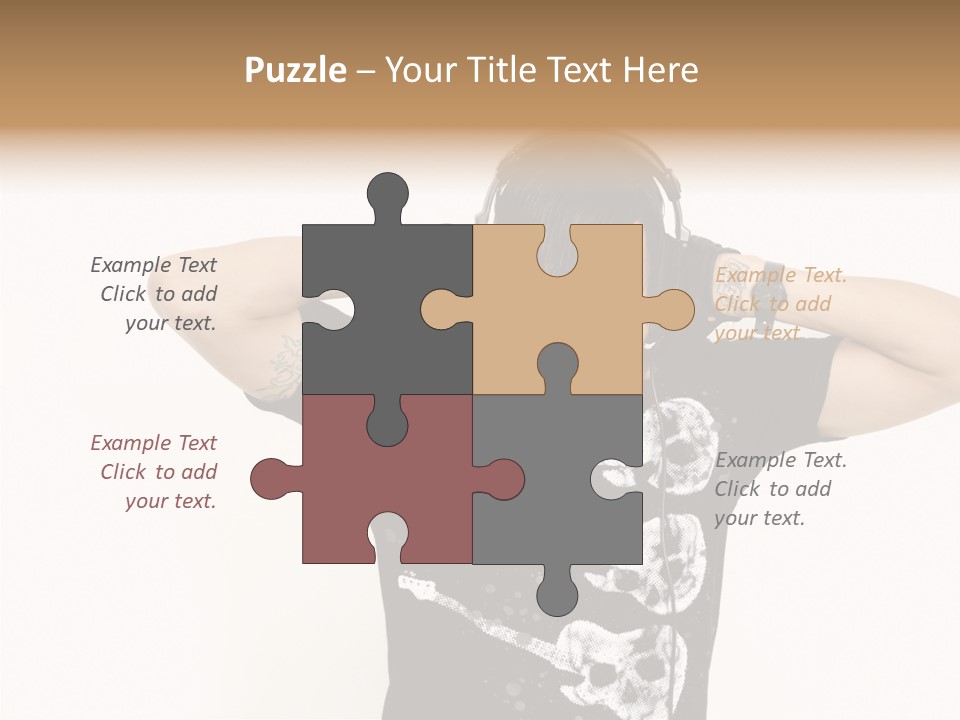 Trendy Headphones Attractive PowerPoint Template