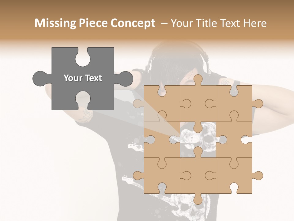 Trendy Headphones Attractive PowerPoint Template