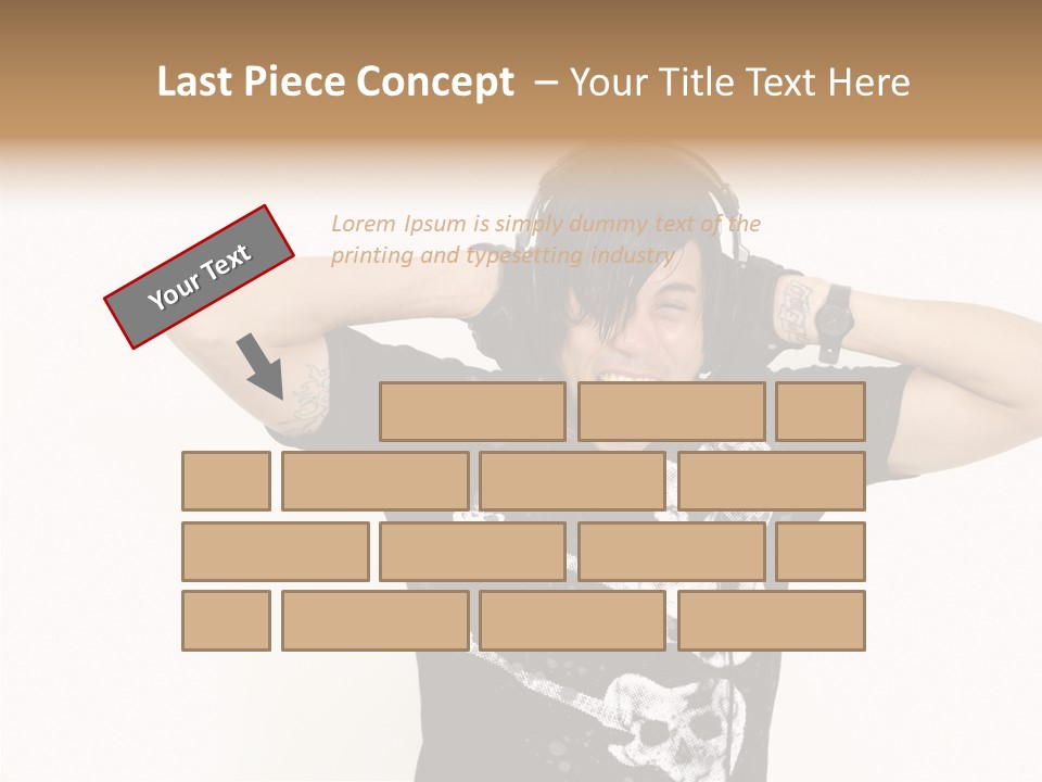 Trendy Headphones Attractive PowerPoint Template