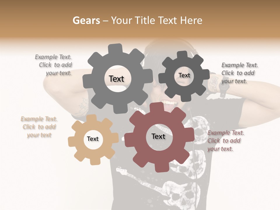 Trendy Headphones Attractive PowerPoint Template