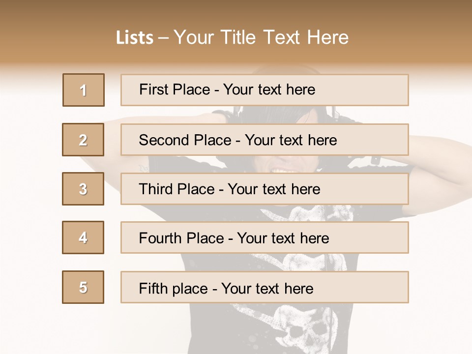 Trendy Headphones Attractive PowerPoint Template