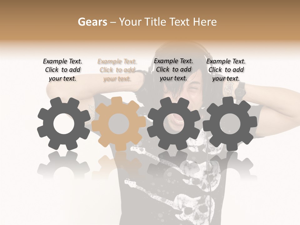 Trendy Headphones Attractive PowerPoint Template