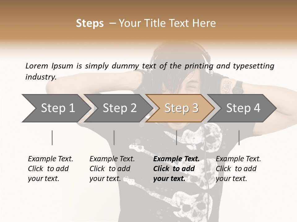Trendy Headphones Attractive PowerPoint Template