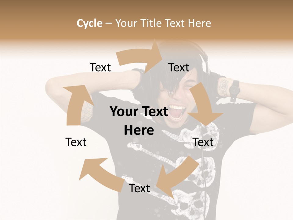 Trendy Headphones Attractive PowerPoint Template