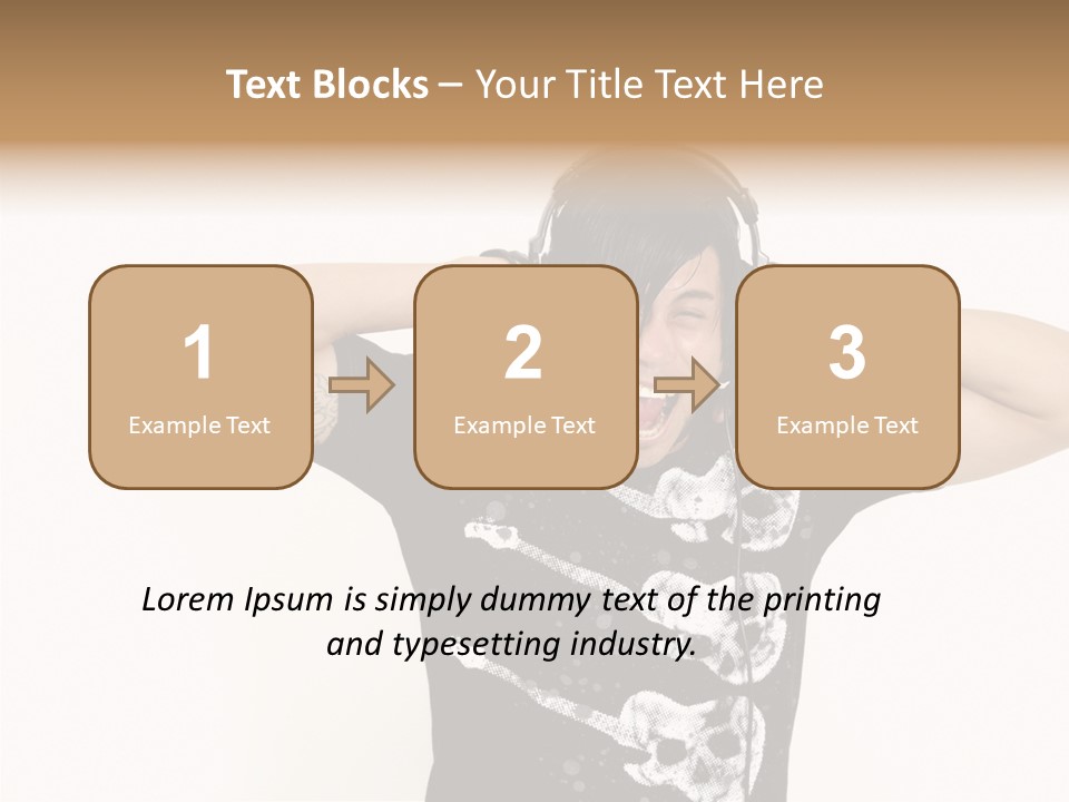 Trendy Headphones Attractive PowerPoint Template