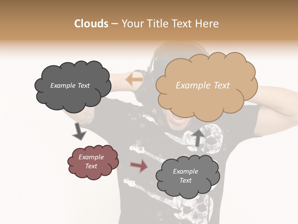 Trendy Headphones Attractive PowerPoint Template