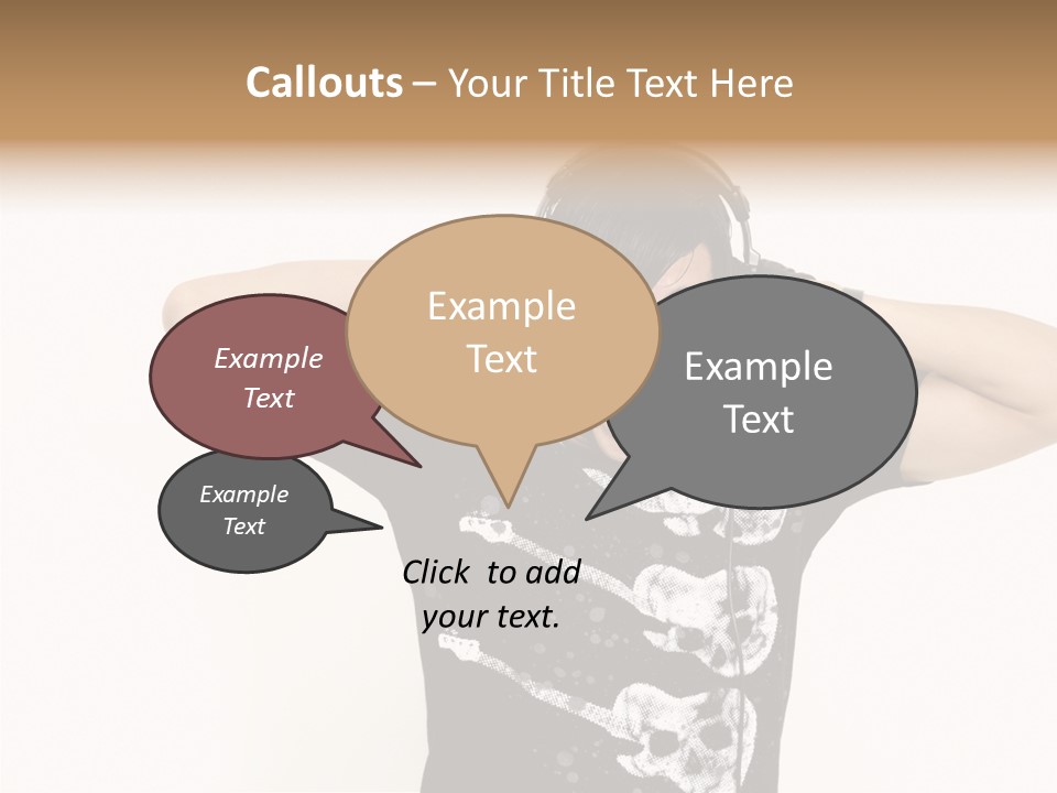 Trendy Headphones Attractive PowerPoint Template