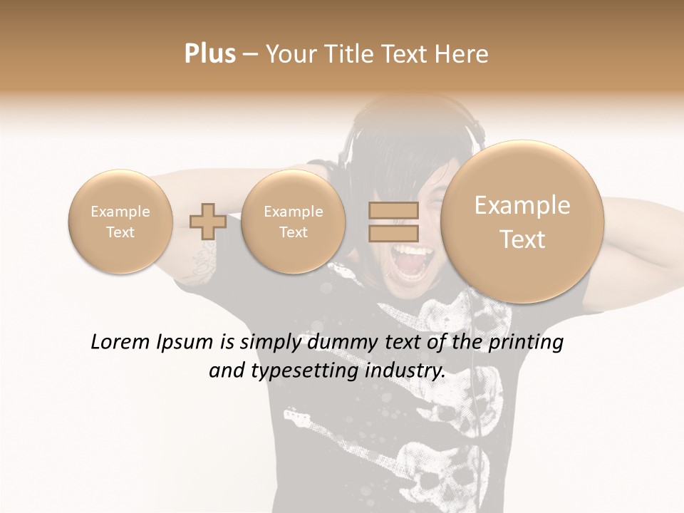 Trendy Headphones Attractive PowerPoint Template