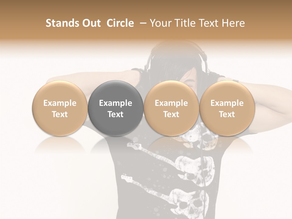 Trendy Headphones Attractive PowerPoint Template