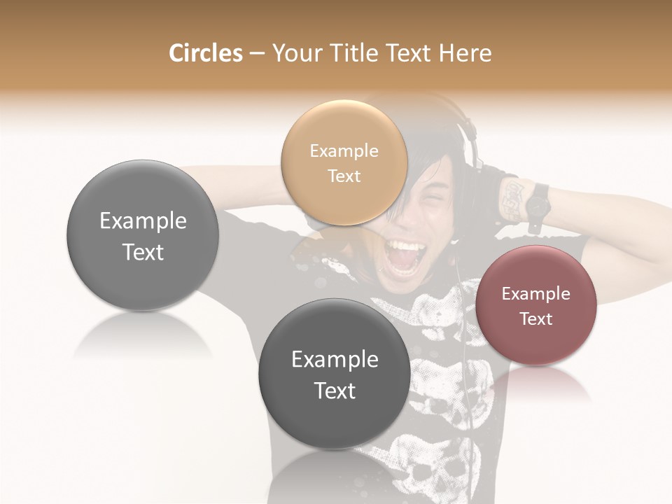 Trendy Headphones Attractive PowerPoint Template