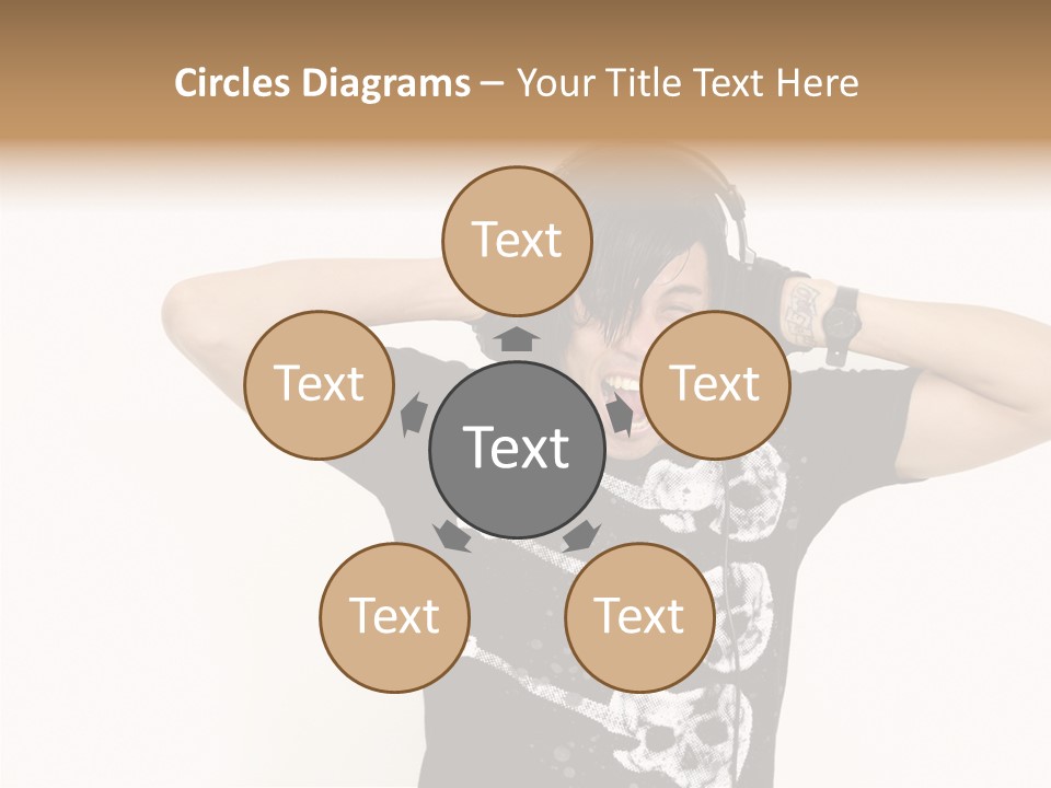 Trendy Headphones Attractive PowerPoint Template