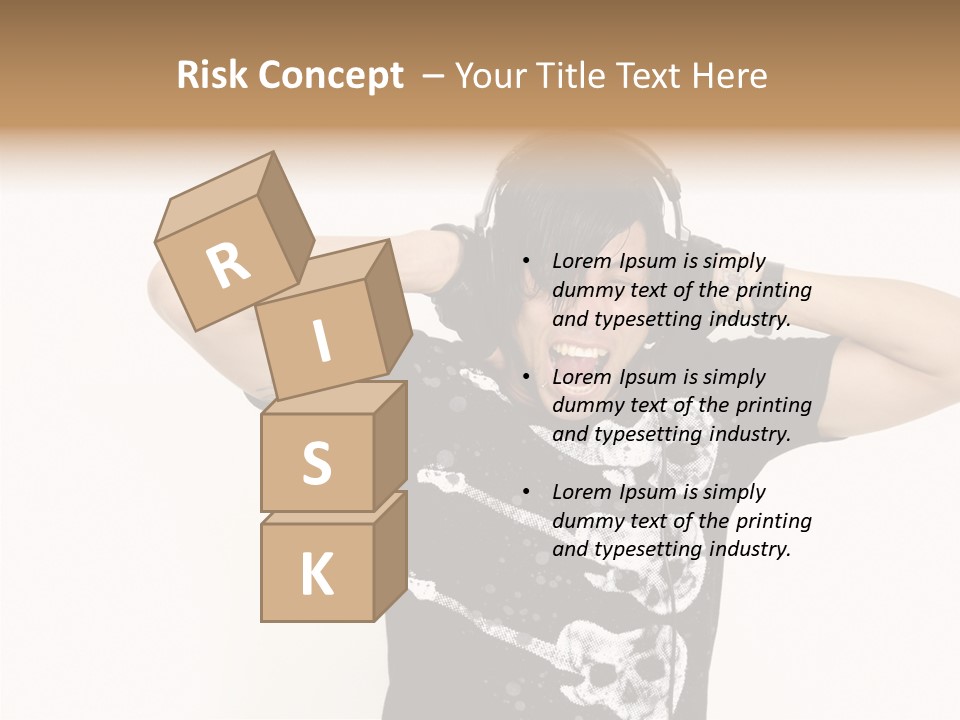 Trendy Headphones Attractive PowerPoint Template