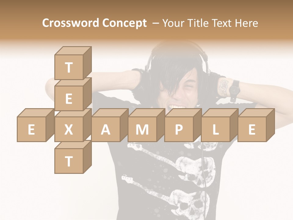 Trendy Headphones Attractive PowerPoint Template