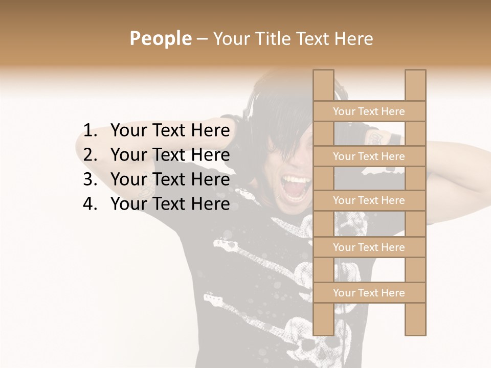 Trendy Headphones Attractive PowerPoint Template