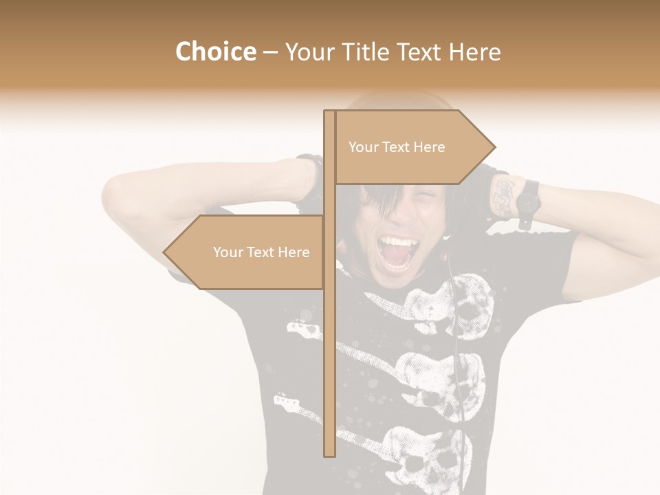 Trendy Headphones Attractive PowerPoint Template