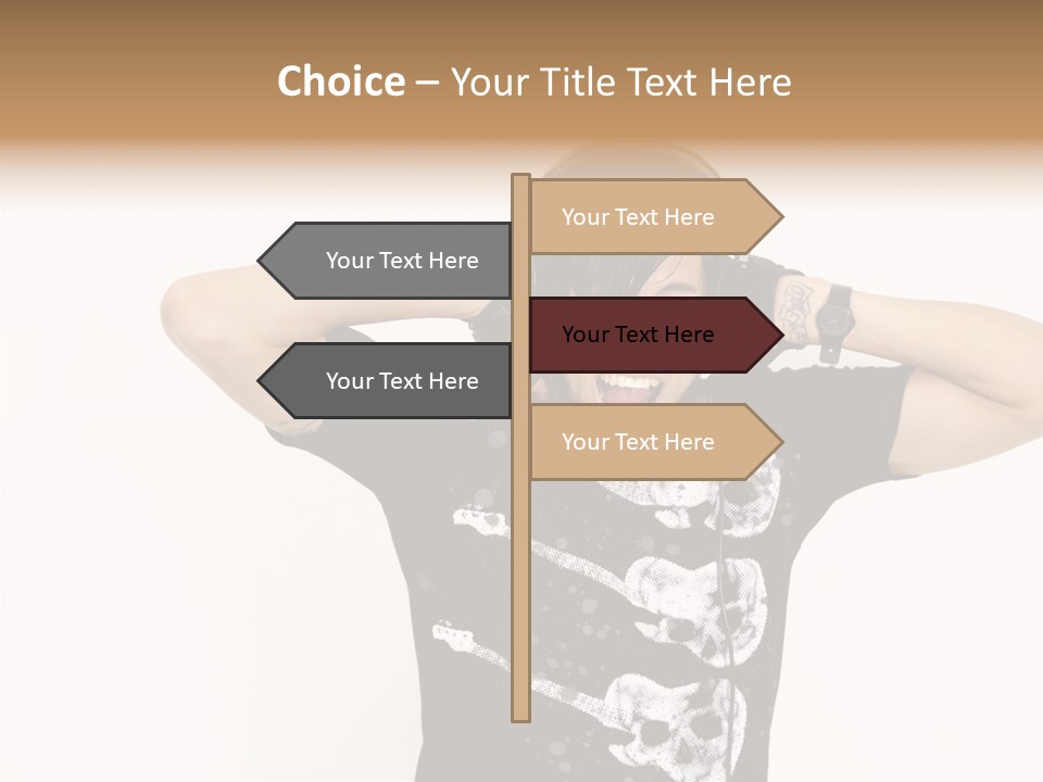 Trendy Headphones Attractive PowerPoint Template