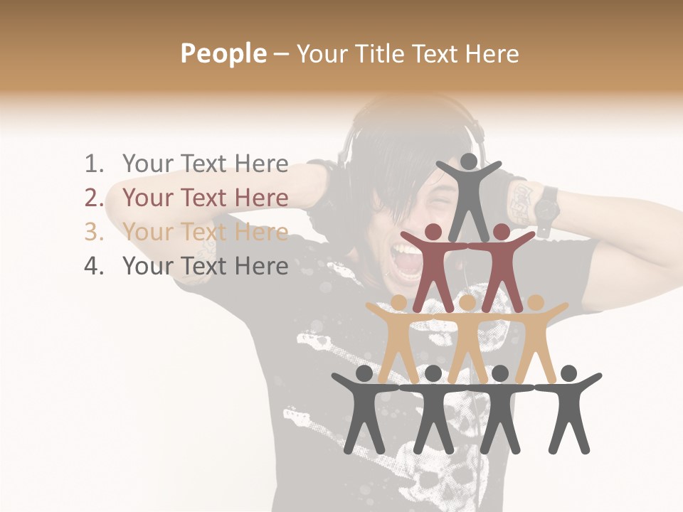 Trendy Headphones Attractive PowerPoint Template