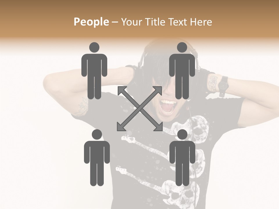 Trendy Headphones Attractive PowerPoint Template