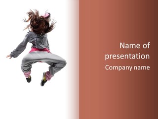 Performance Mid Air Woman PowerPoint Template